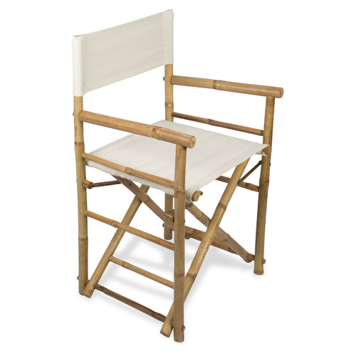 Lifestyle Traders Bamboo Directors Chair with Canvas Temple